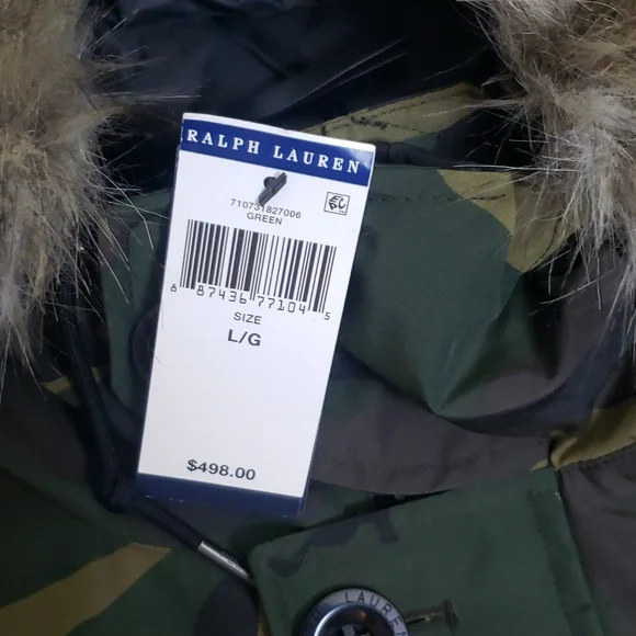 NWT Polo Ralph Lauren Camo Down Parka